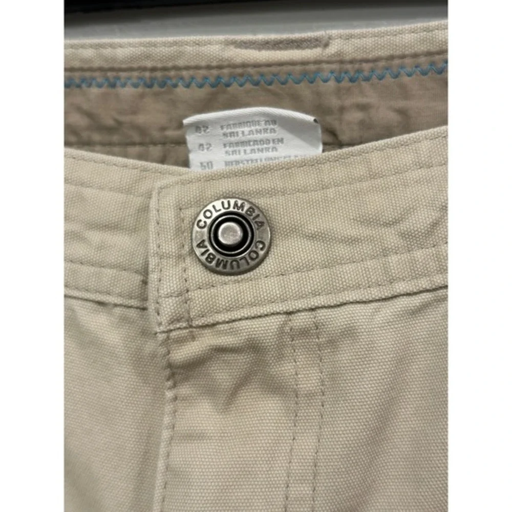 Columbia Mens Tan Cotton Hiking Canvas Utility Carpenter Pants 32x32 Omni-Shield
